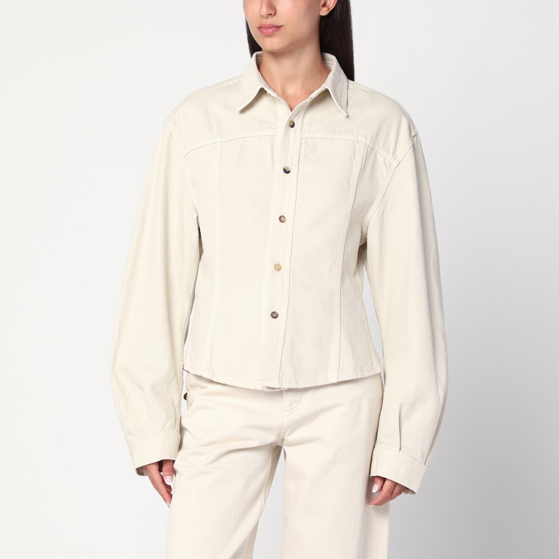Ecru denim shirt