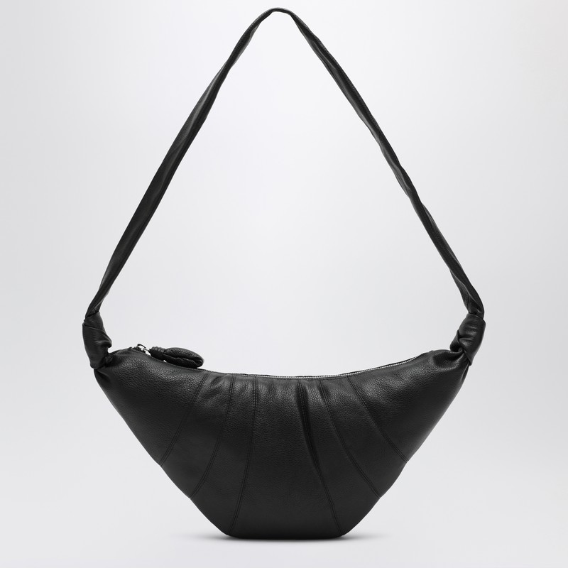 Medium Croissant bag in black leather