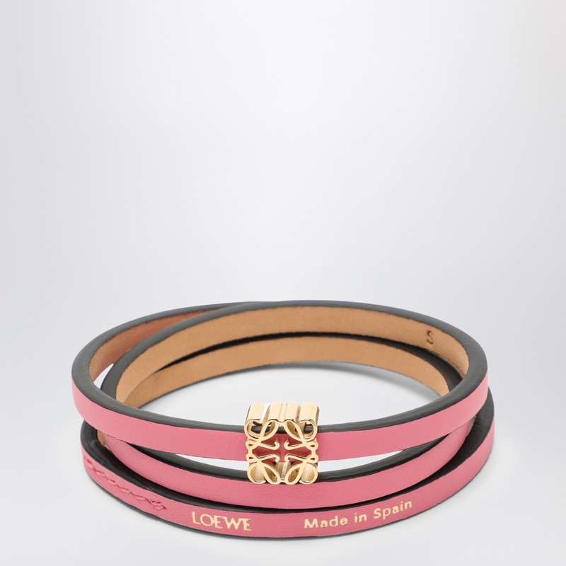 Sunset Pink calfskin twist bracelet