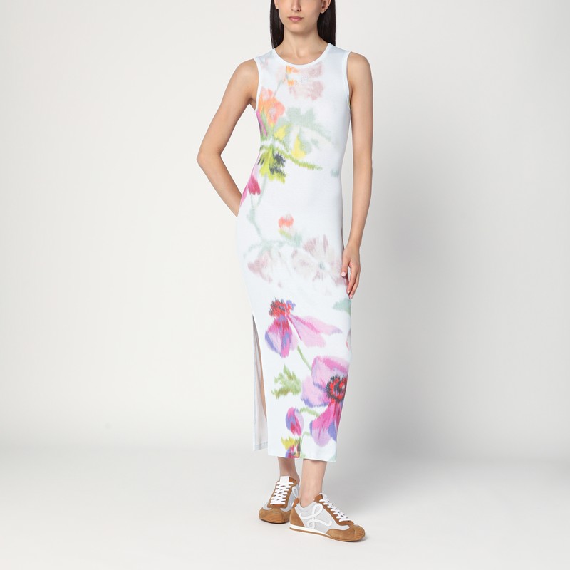Silk and cotton floral dress