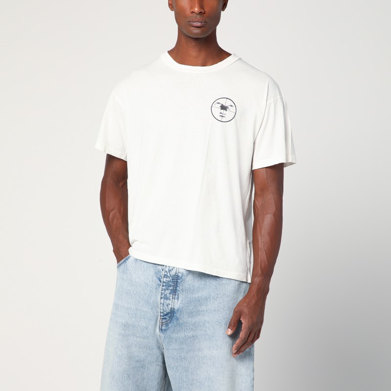 Ritual Prayer white vintage-effect T-shirt