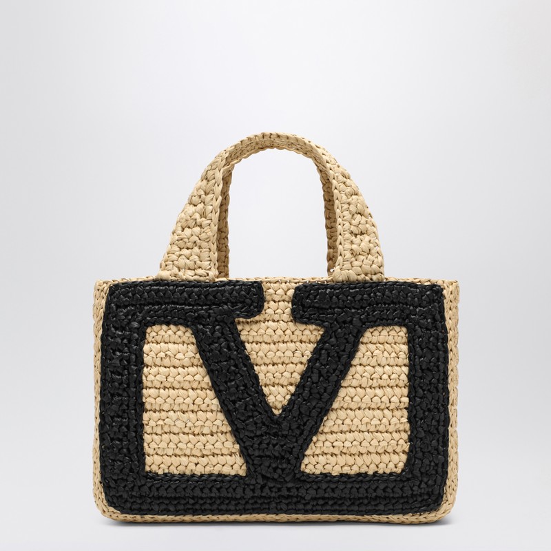 Viva Superstar Crochet small natural/black bag