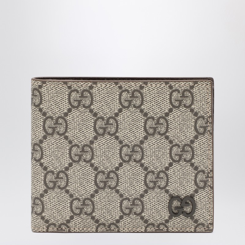 GG Supreme fabric wallet in beige/ebony