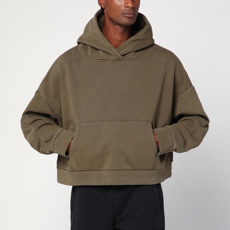 Military green cotton sweatshirt