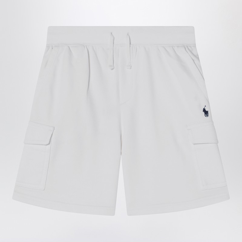 White cotton blend short