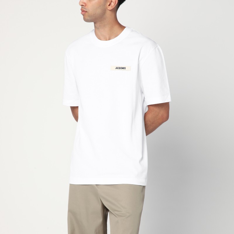 White cotton crew neck T-shirt