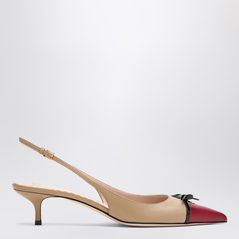 Slingback Bepointy 60MM beige/bordeaux