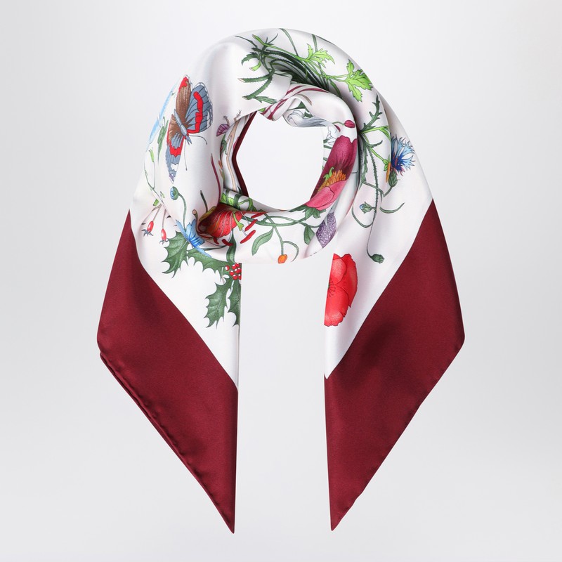 Silk scarf with floral print
