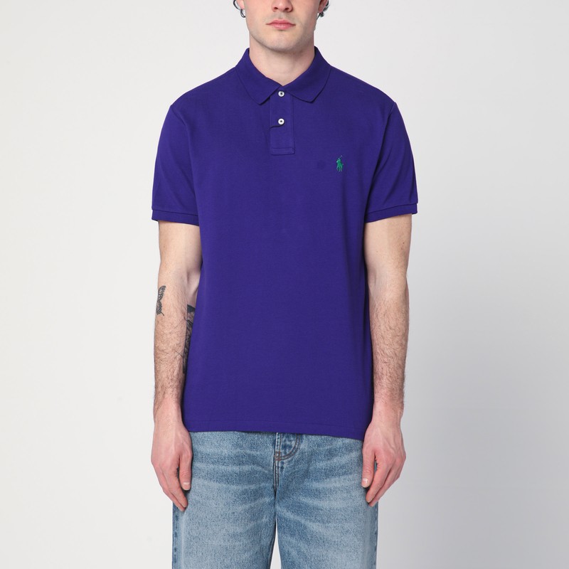 Purple cotton Custom Slim-Fit polo shirt