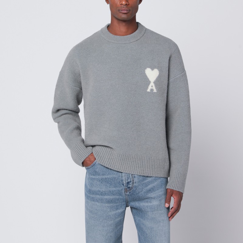 Grey wool blend sweater Ami De Coeur