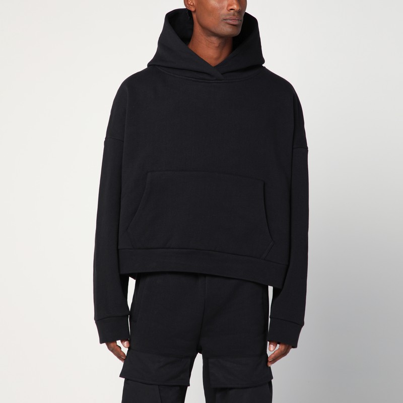 Black hoodie in cotton