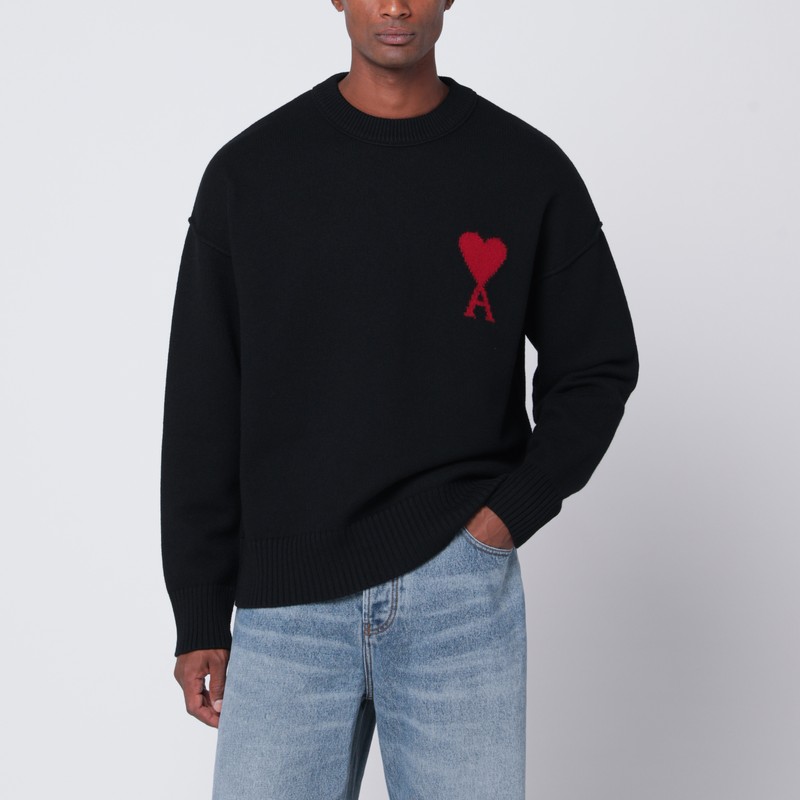 Black wool sweater Ami De Coeur