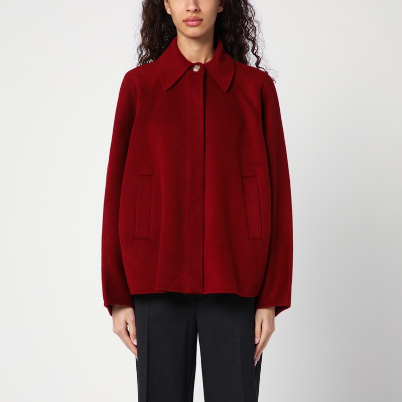 Camila jacket in burgundy wool