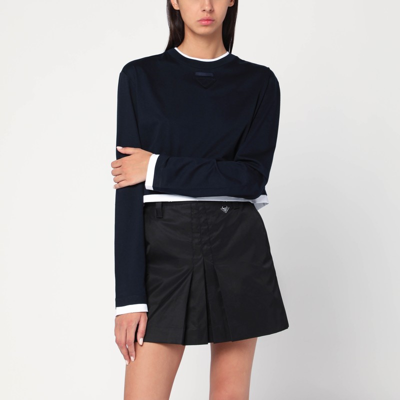 Blue cotton jersey T-shirt