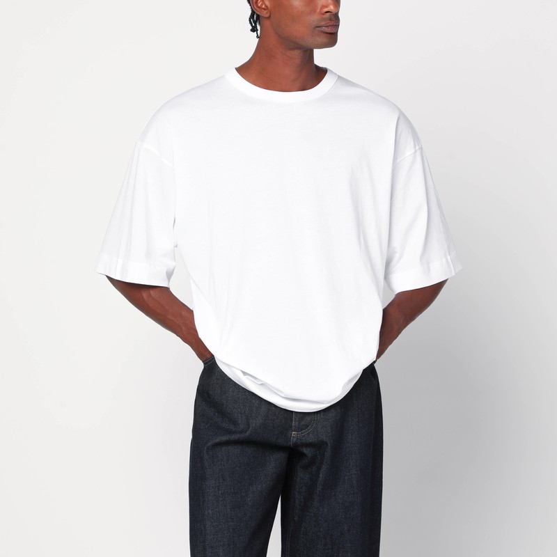 Oversized white cotton T-shirt
