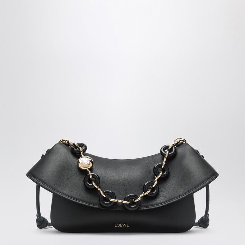 Ola bag medium black in leather