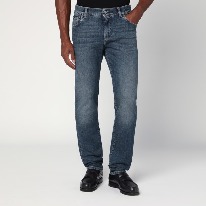 Slim stretch light blue washed jeans