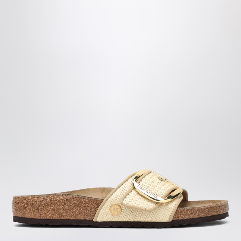 Madrid Big Buckle raffia slipper