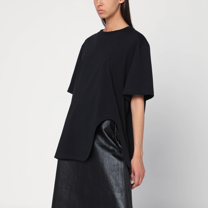 Black cotton T-shirt