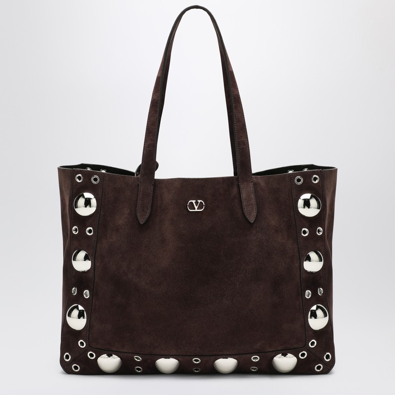 Medium Nellcôte Tote in Dark Brown Suede