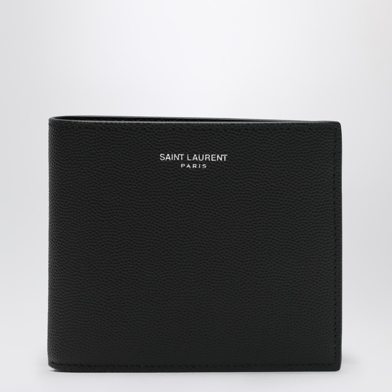 Black East/West wallet in grain de poudre leather