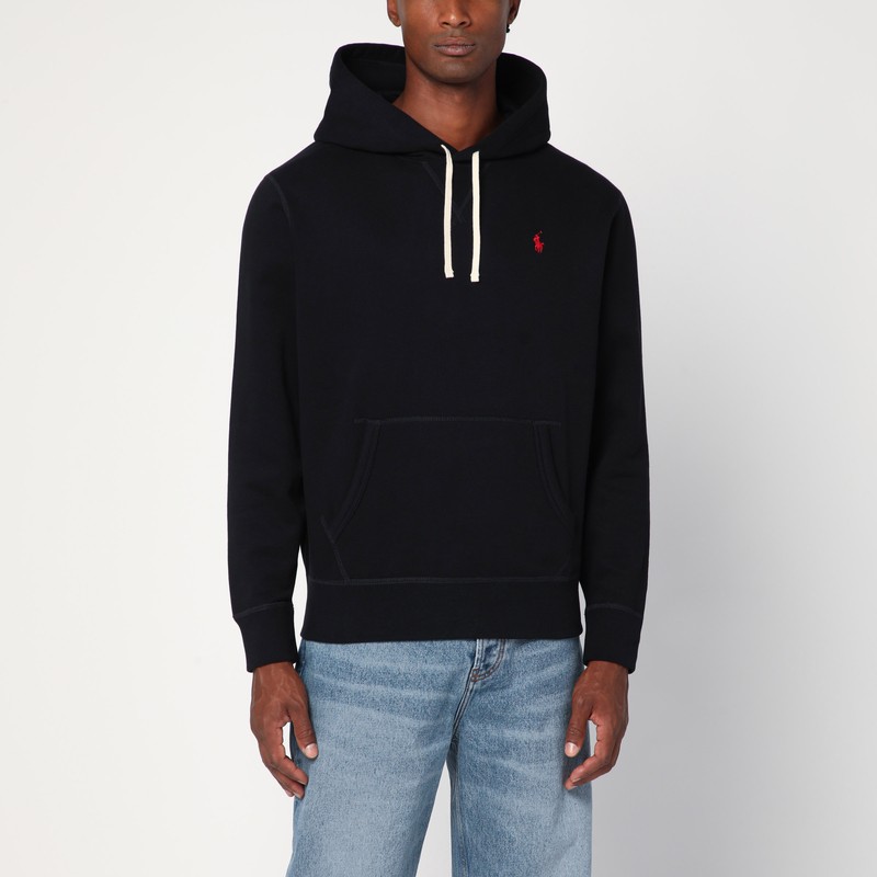Black cotton-blend sweatshirt
