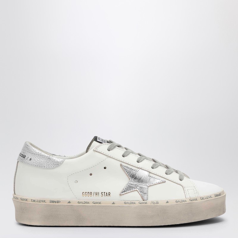 White/silver Hi-Star sneakers