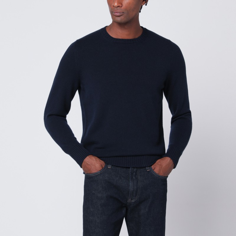Navy blue cashmere sweater