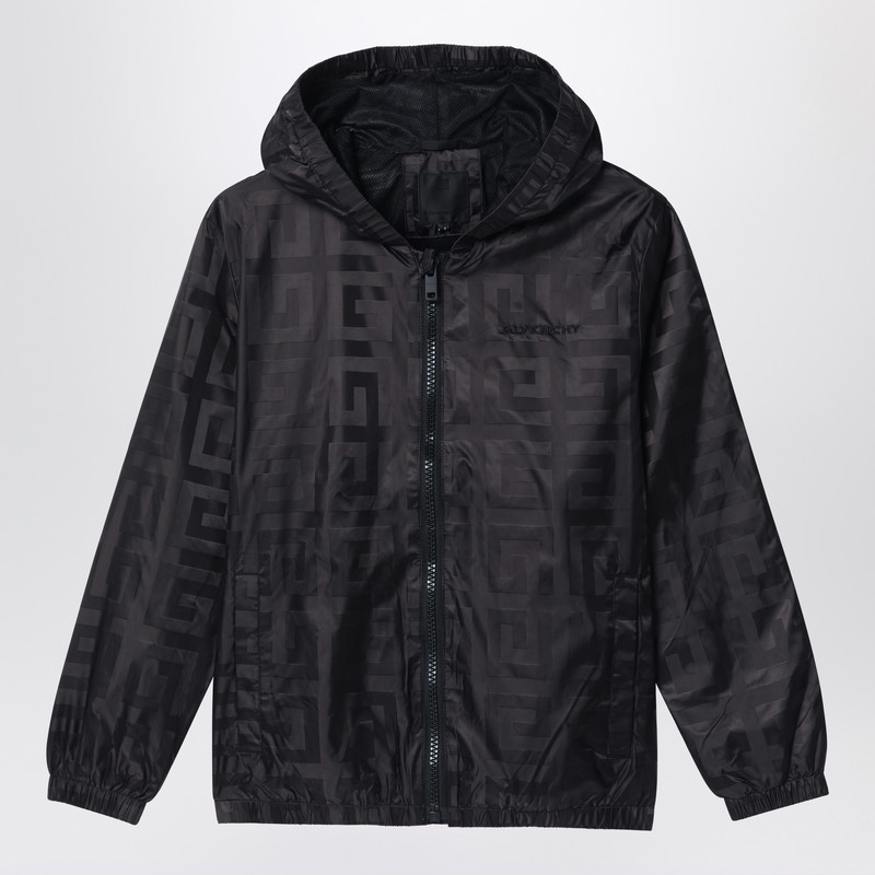 Black windbreaker jacket with 4G pattern