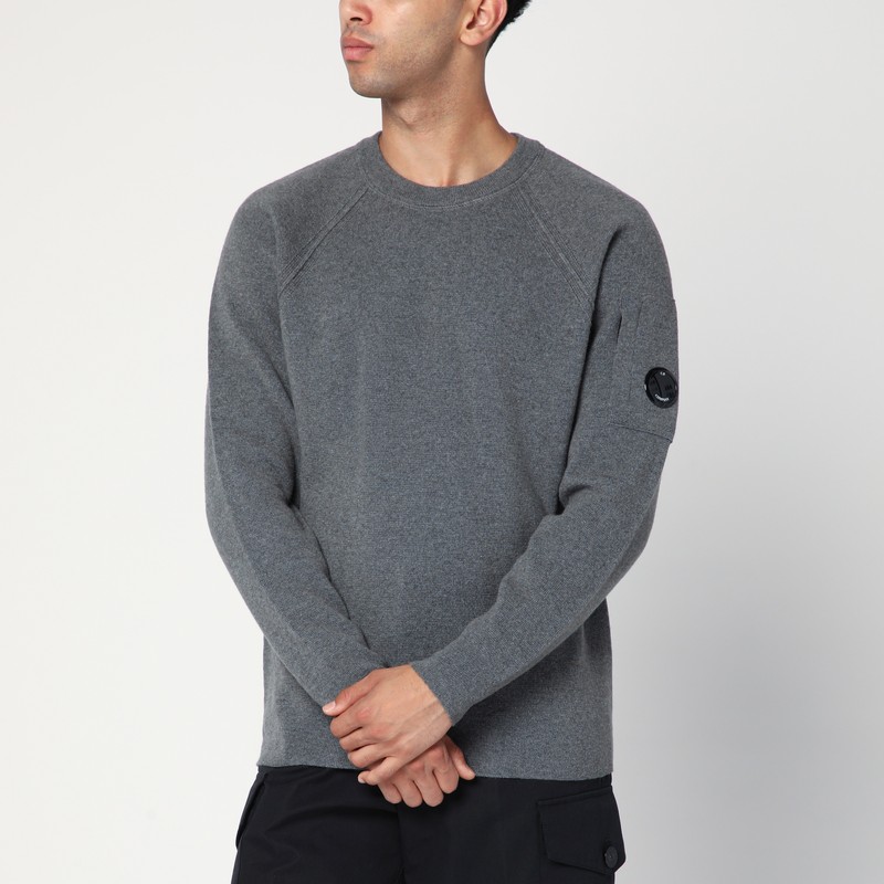 Grey wool-blend sweater