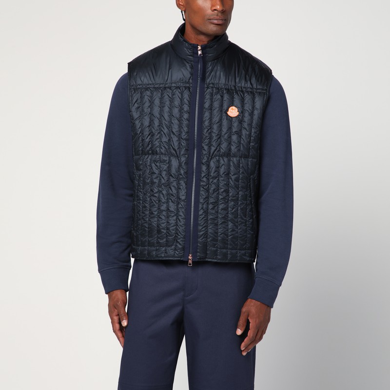 Tangerine padded vest in blue nylon