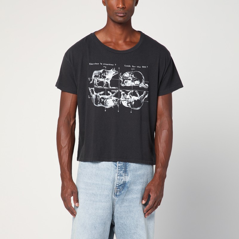 Look For The Fifth black vintage-effect T-shirt