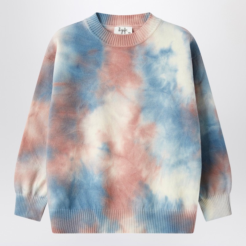 Sweater with airbrush-effect tie-dye print
