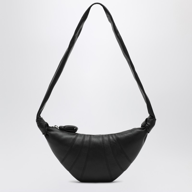 Small Croissant bag in black leather