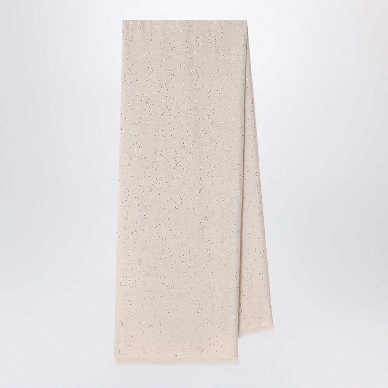 Cashmere rustic beige scarf