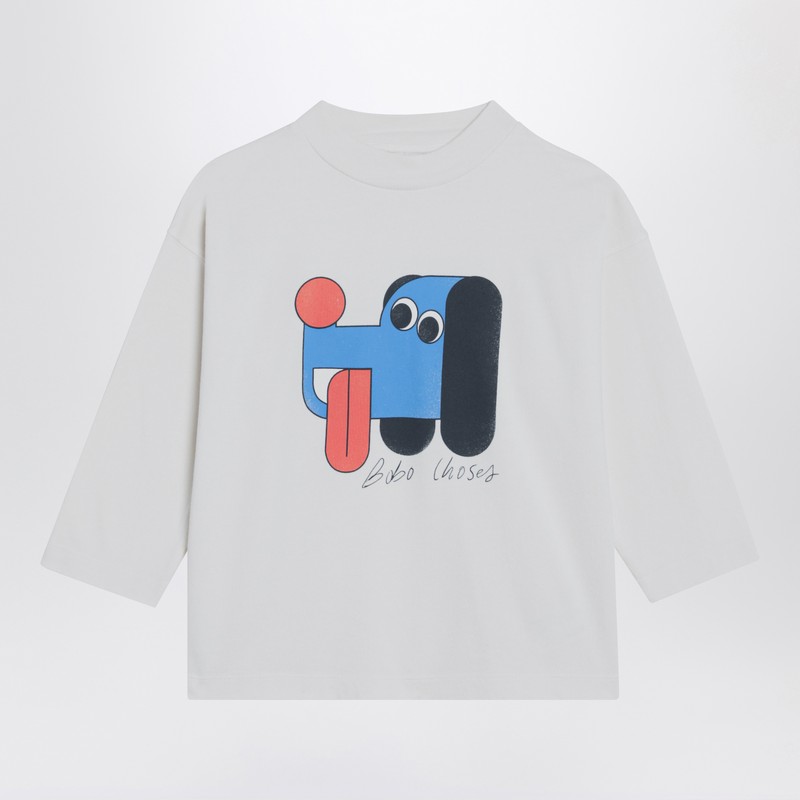 White sweater with logo print