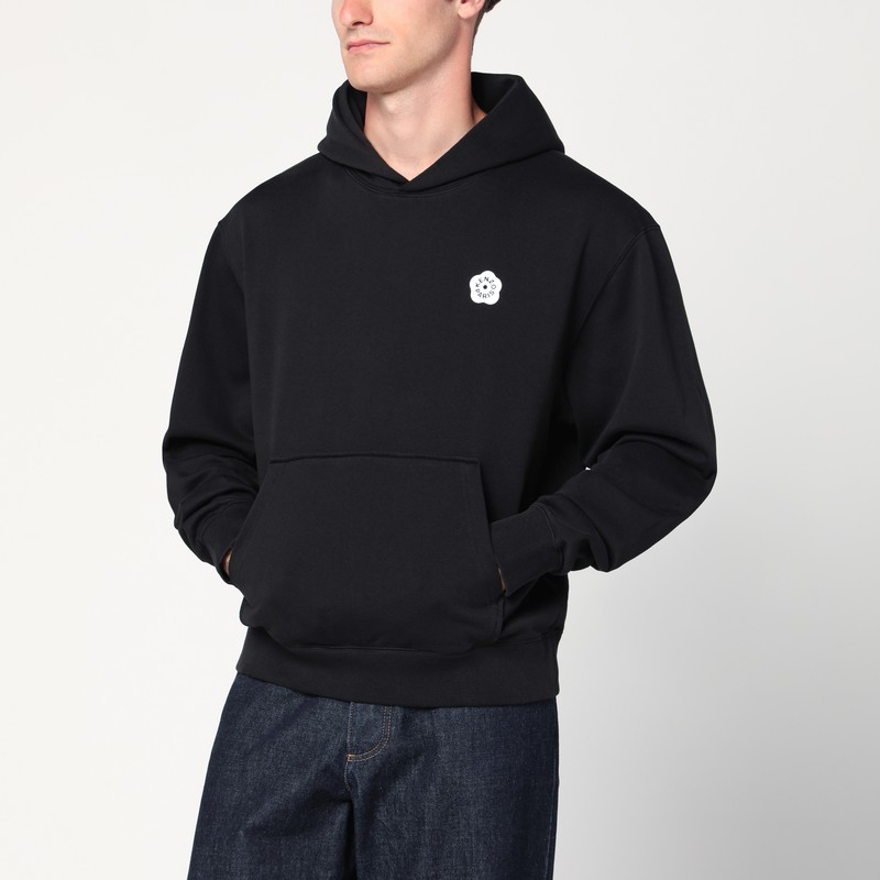 Black cotton hoodie
