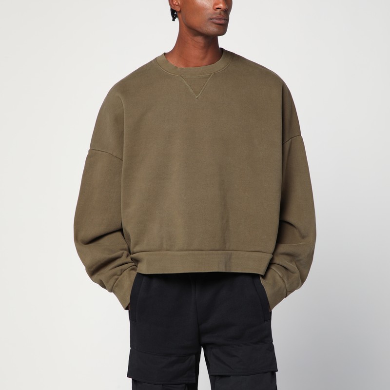 Military green cotton sweatshirt