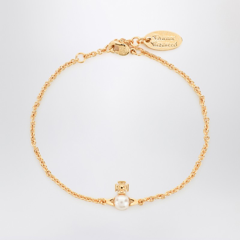 Gold Balbina bracelet with pearl