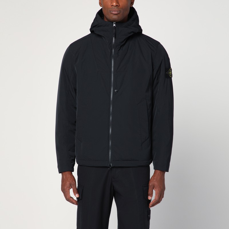 Padded black zip-up jacket