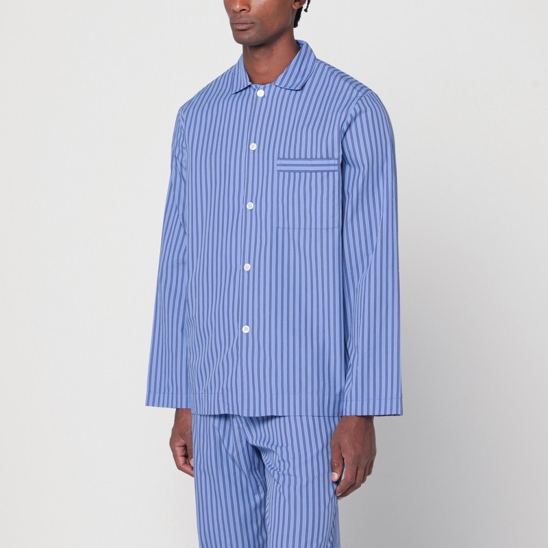 Striped blue pyjama shirt
