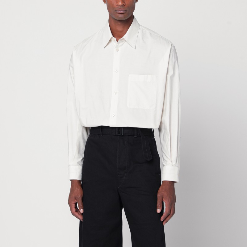 Ivory cotton and silk shirt