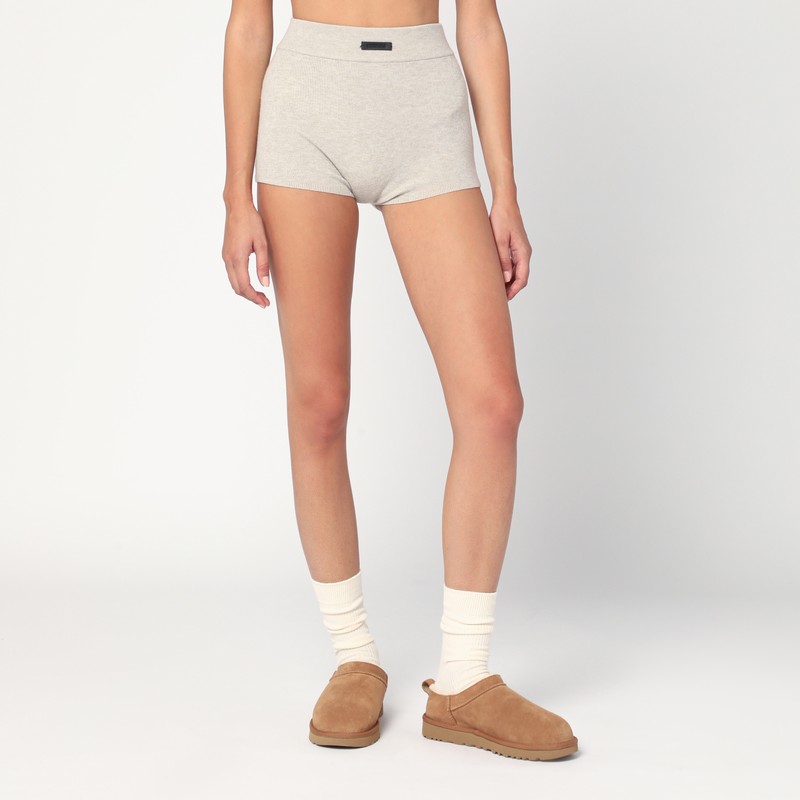 Ribbed greige culottes