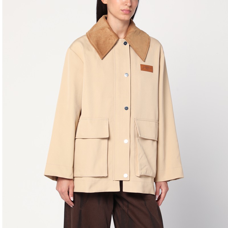 Beige twill jacket