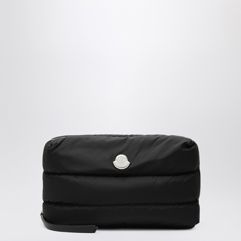 Caradoc beauty case in quilted black nylon