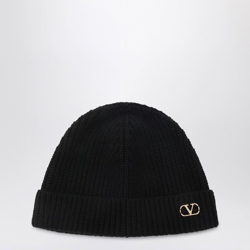 VLogo Signature beanie black in cashmere