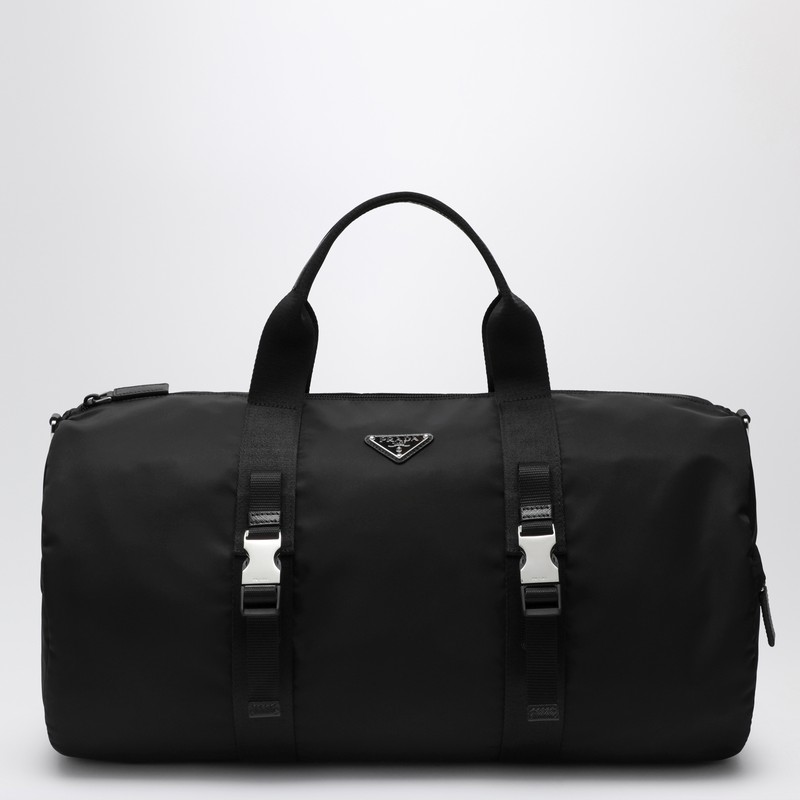 Black Re-Nylon and Saffiano travel bag