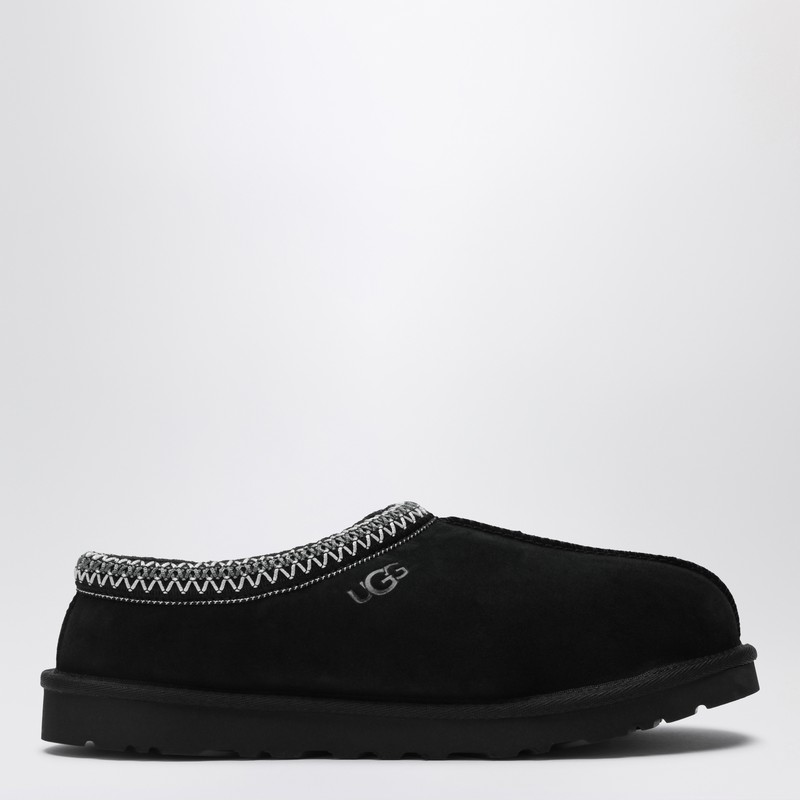 Tasman black eather slip-ons