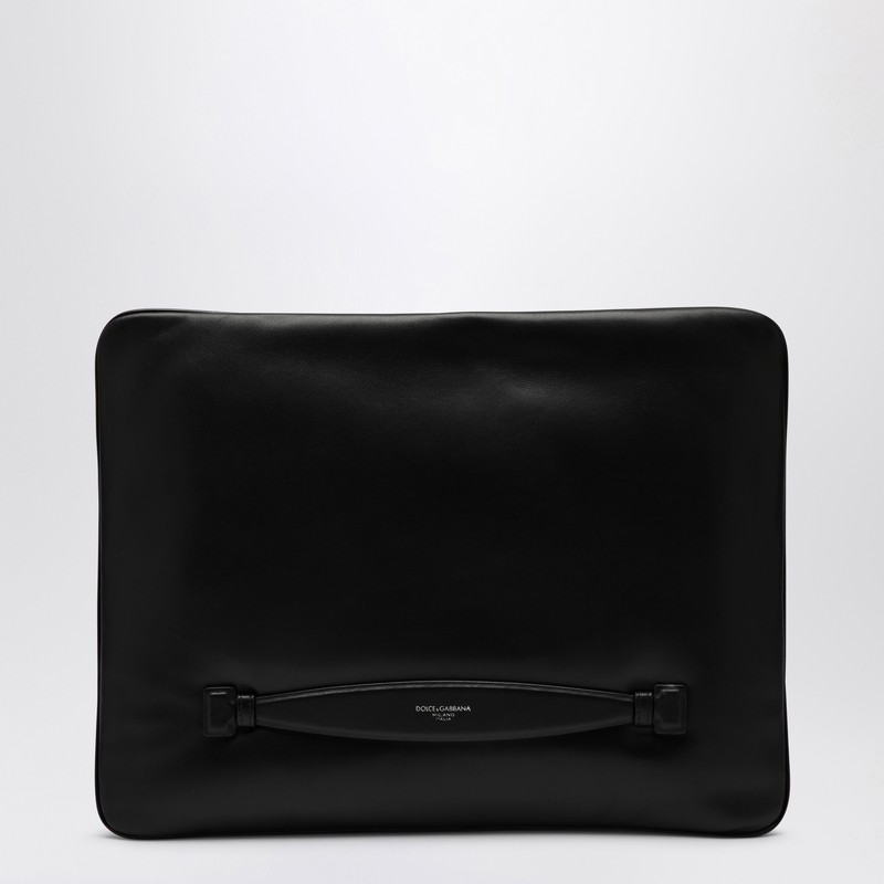 Black nappa leather handbag