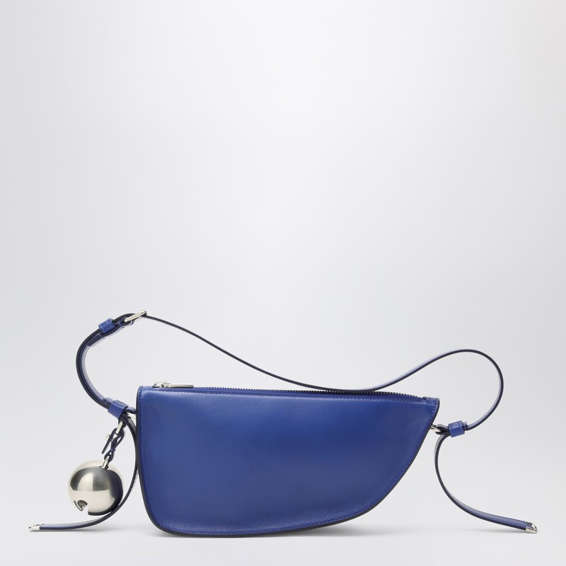 Medium Shield blue leather bag